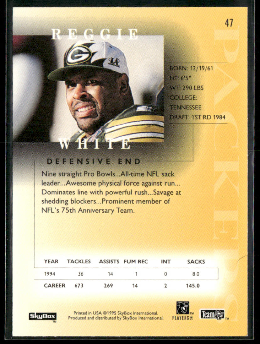 Reggie White 1995 SkyBox Premium #47 Green Bay Packers