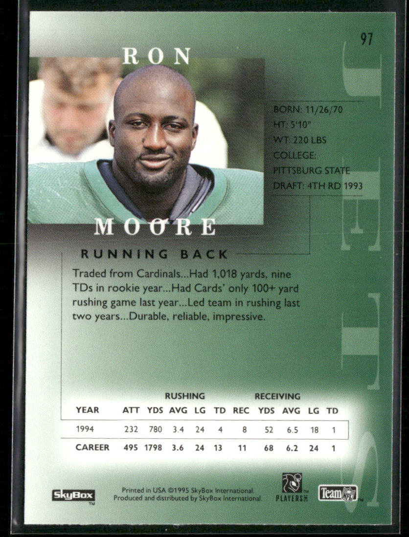 Ron Moore 1995 SkyBox Premium #97 New York Jets