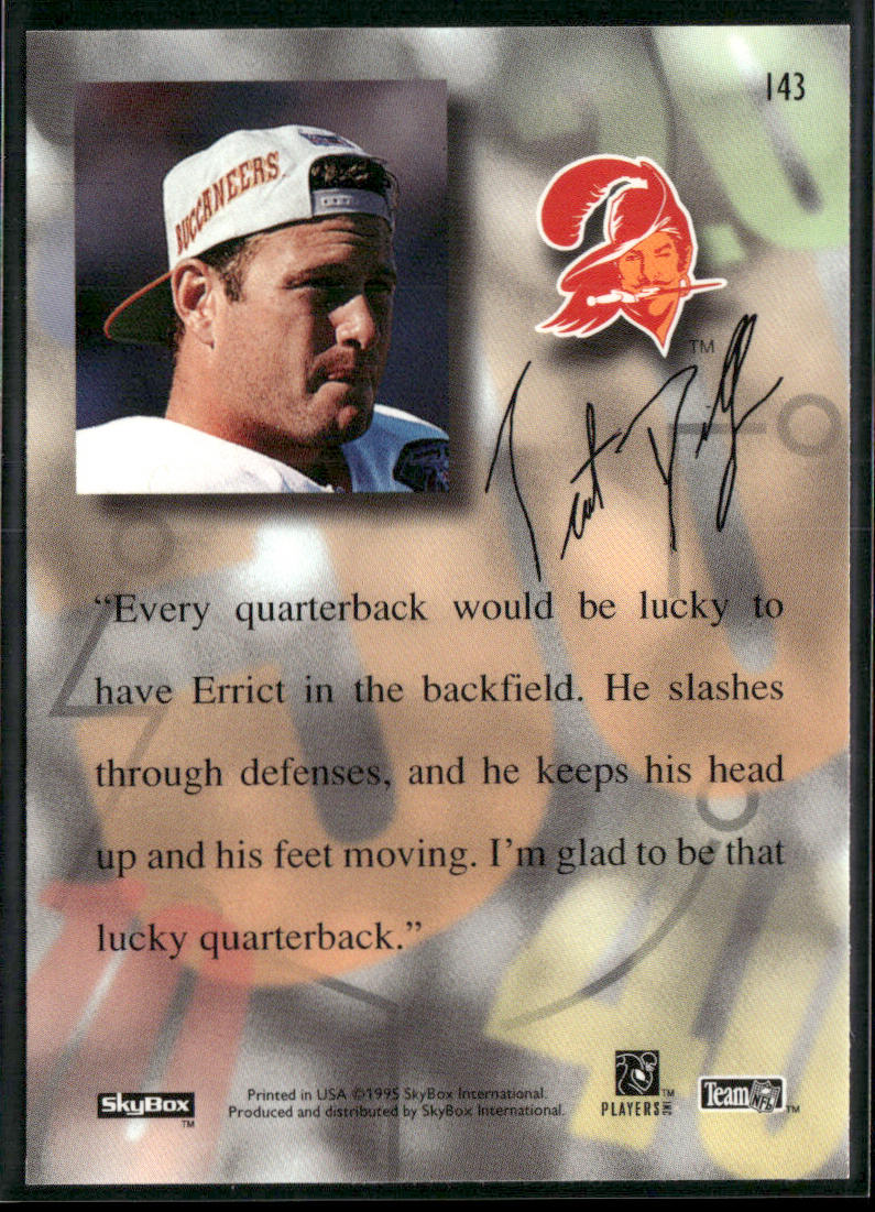 Errict Rhett 1995 SkyBox Premium #143 Tampa Bay Buccaneers