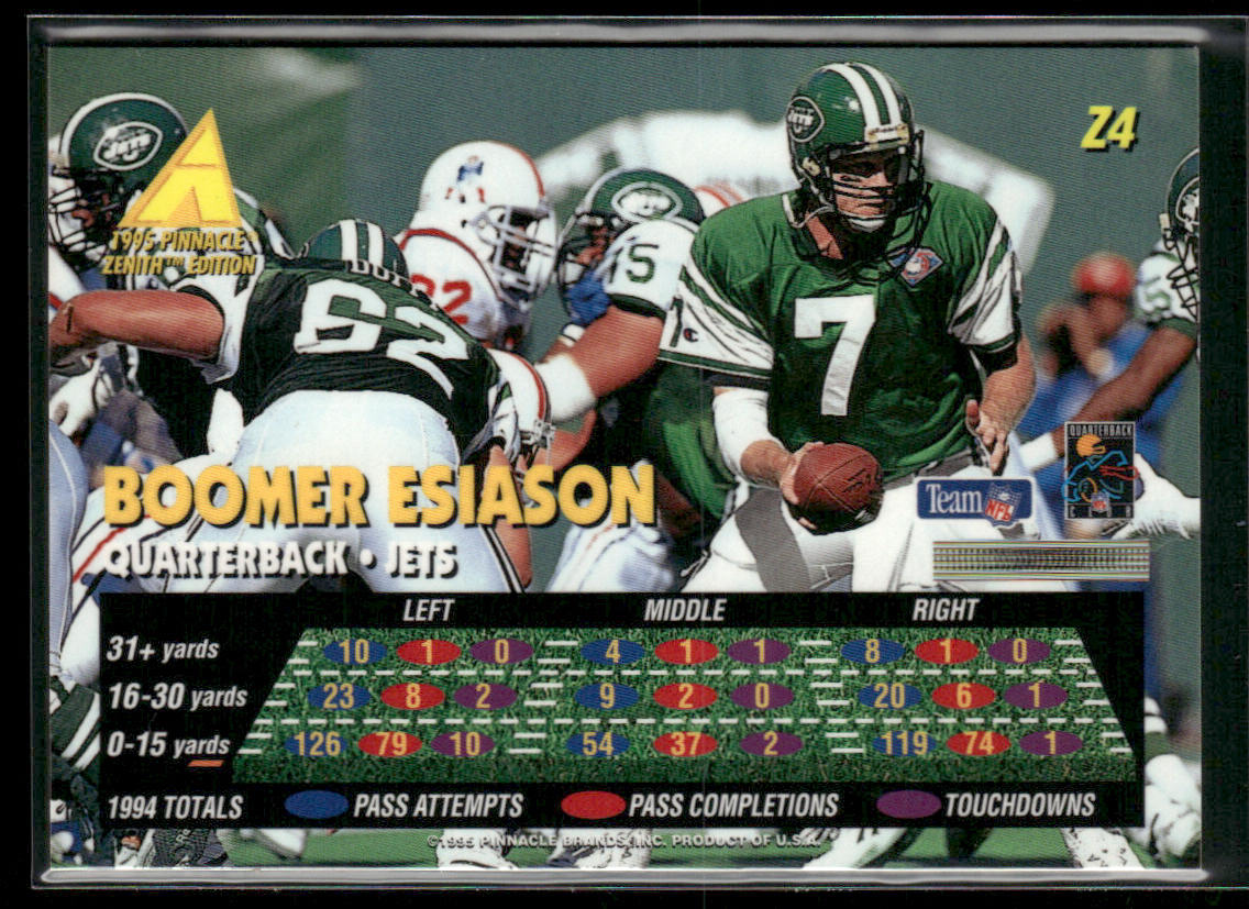 Boomer Esiason 1995 Zenith #Z4 New York Jets