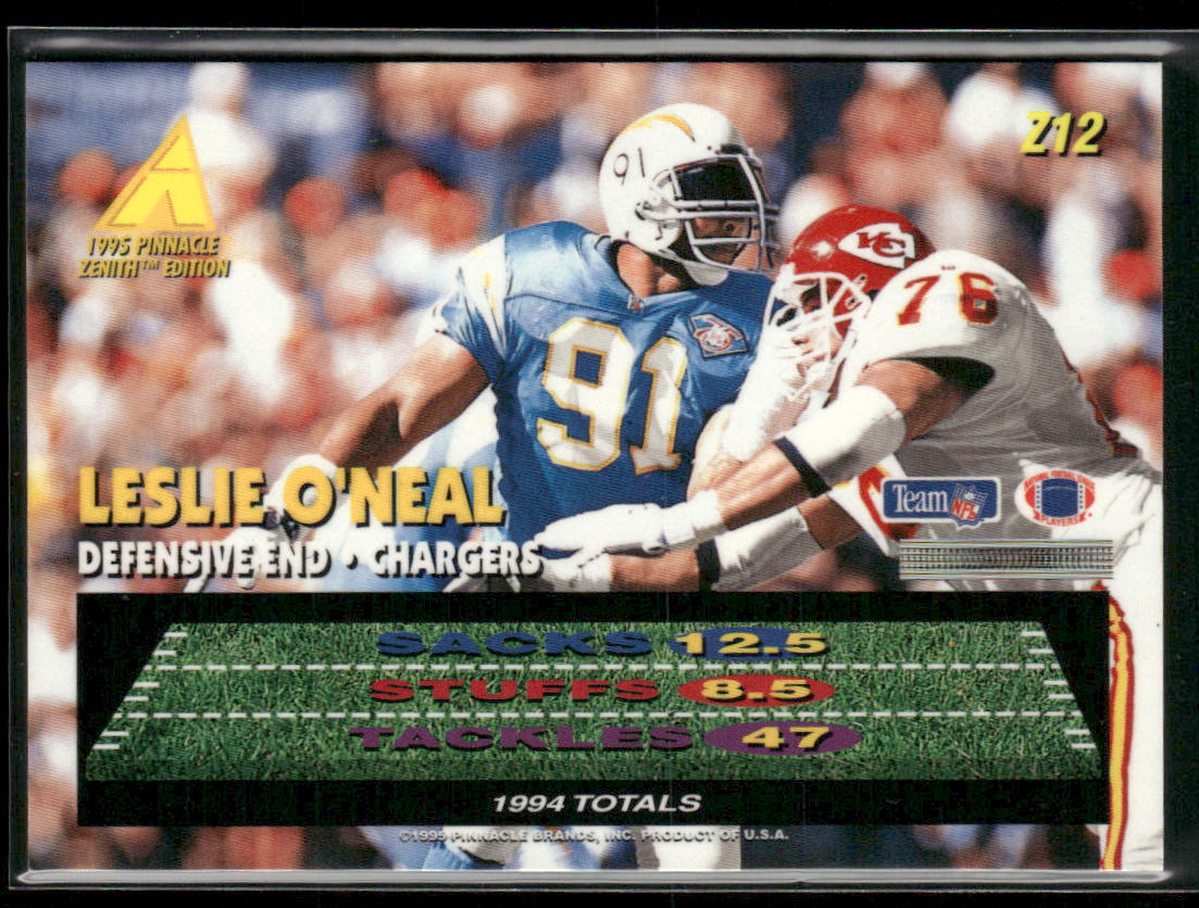 Leslie O'Neal 1995 Zenith #Z12 San Diego Chargers