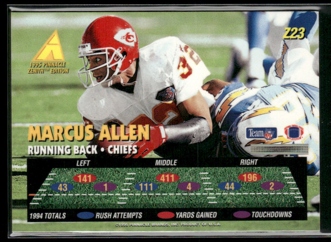 Marcus Allen 1995 Zenith #Z23 Kansas City Chiefs