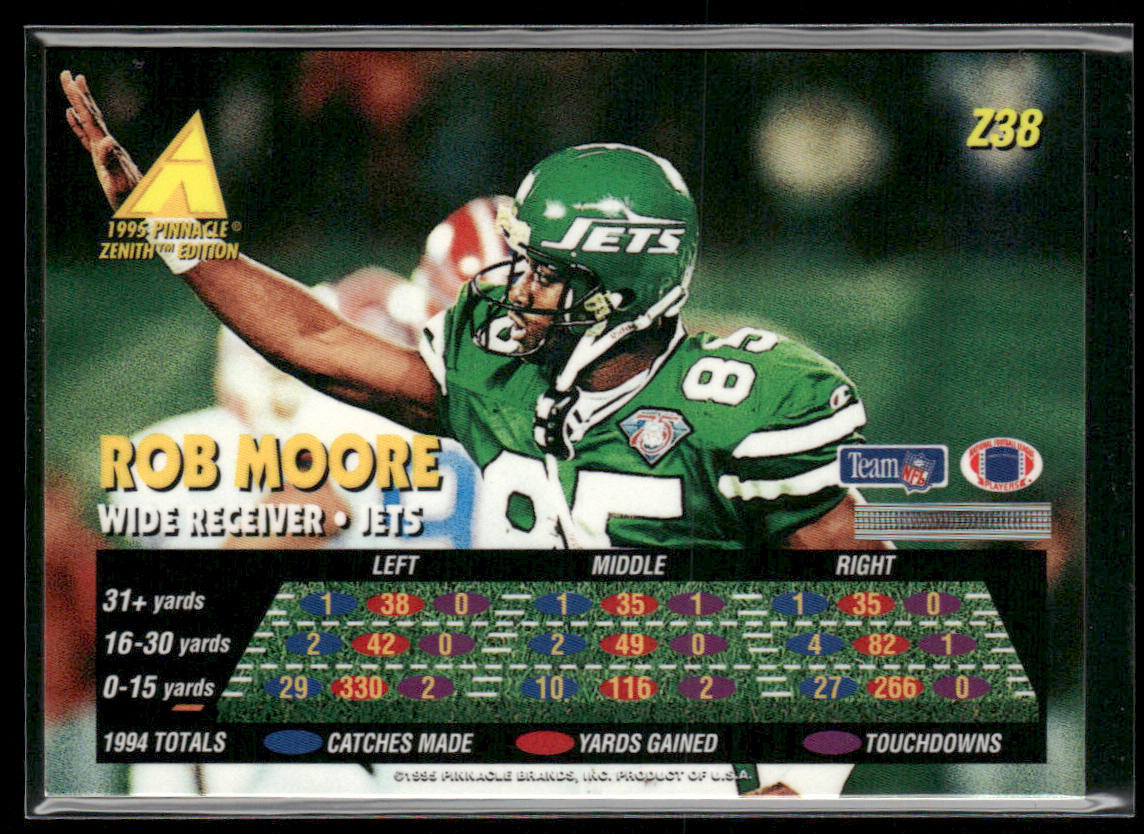 Rob Moore 1995 Zenith #Z38 New York Jets