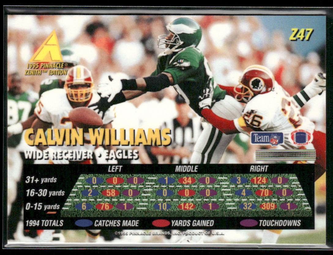 Calvin Williams 1995 Zenith #Z47 Philadelphia Eagles