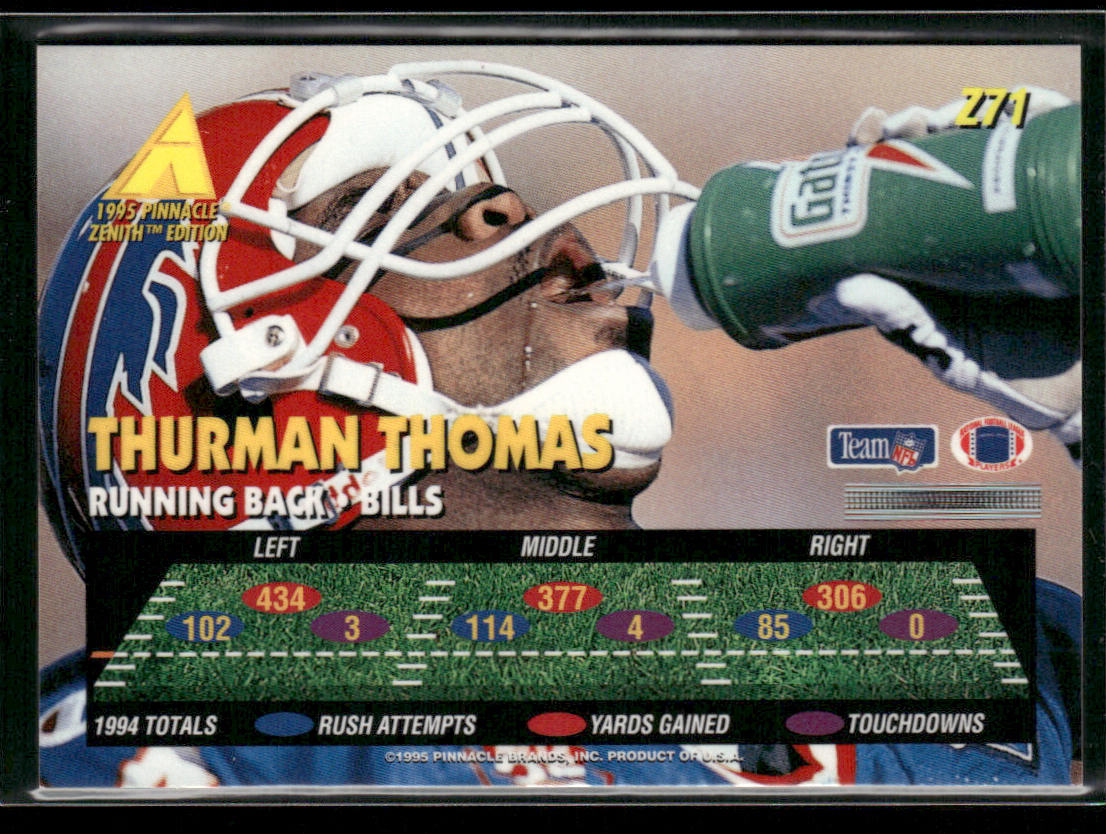 Thurman Thomas 1995 Zenith #Z71 Buffalo Bills