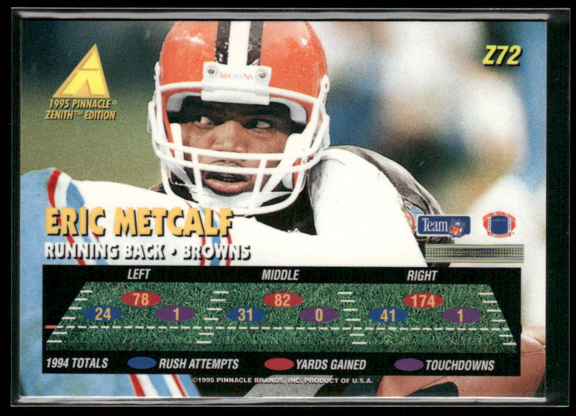 Eric Metcalf 1995 Zenith #Z72 Cleveland Browns