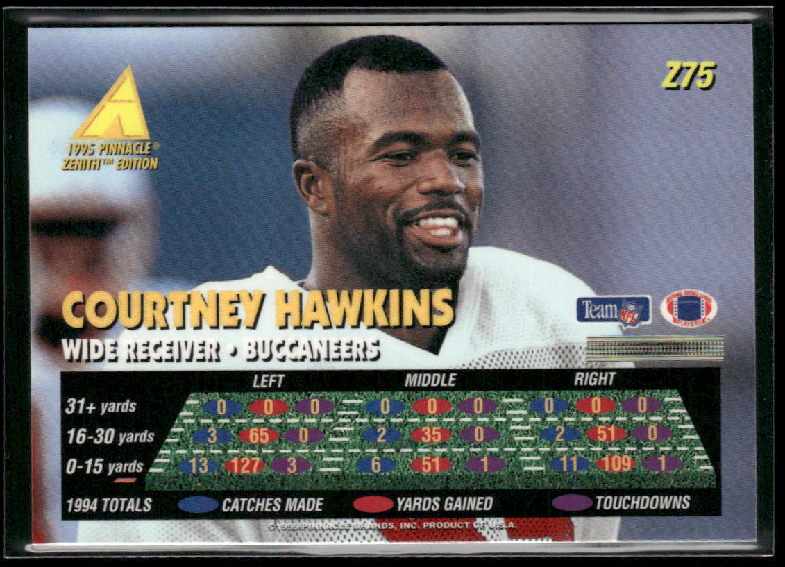 Courtney Hawkins 1995 Zenith #Z75 Tampa Bay Buccaneers