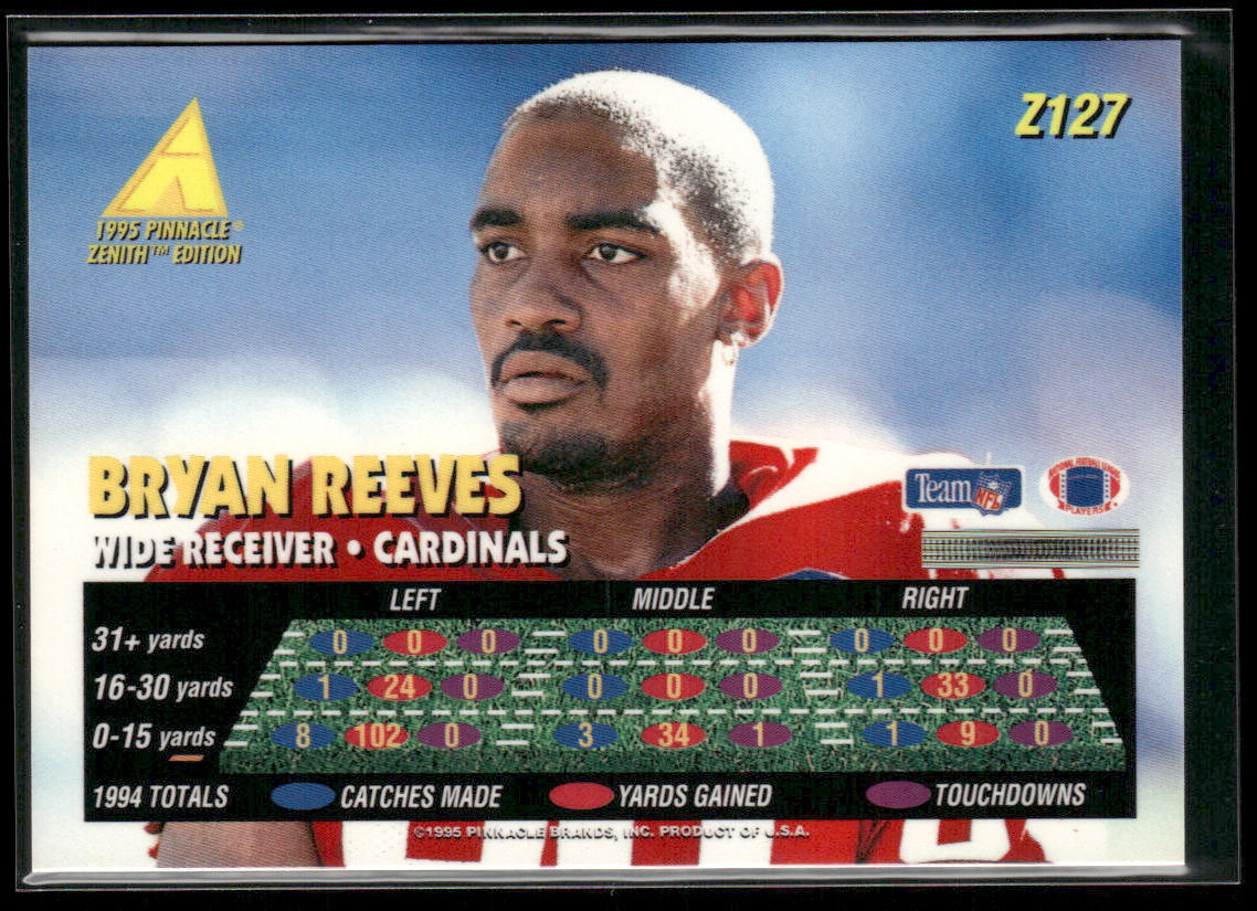 Bryan Reeves 1995 Zenith #Z127 RC Arizona Cardinals