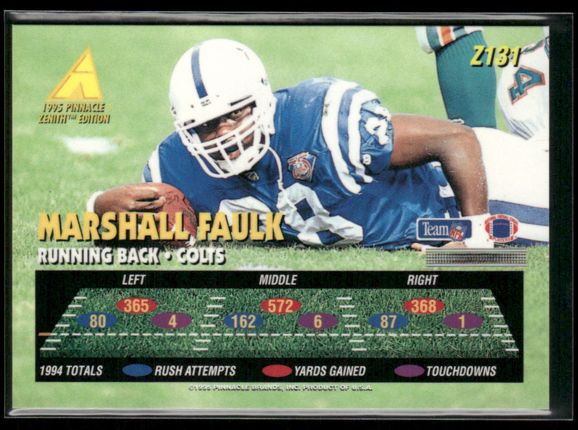 Marshall Faulk 1995 Zenith #Z131 Indianapolis Colts