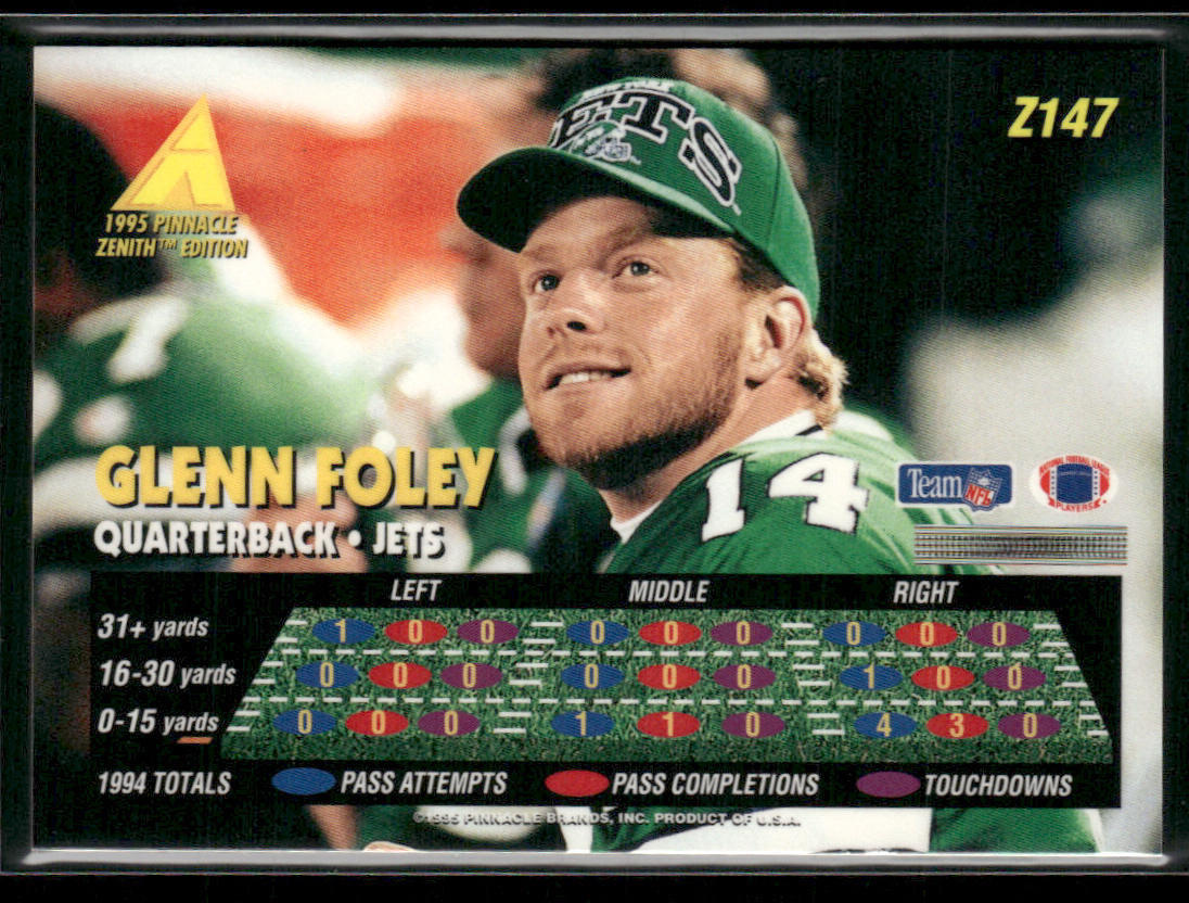 Glenn Foley 1995 Zenith #Z147 New York Jets