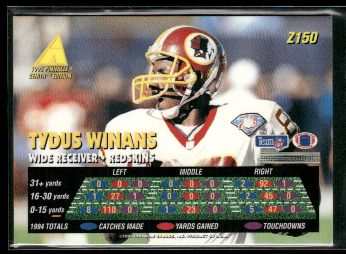 Tydus Winans 1995 Zenith #Z150 Washington Redskins