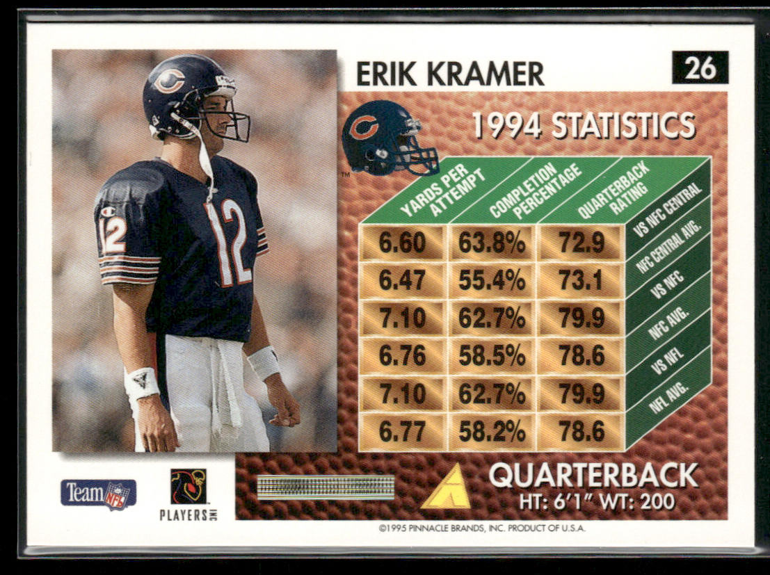 Erik Kramer 1995 Summit #26 Chicago Bears