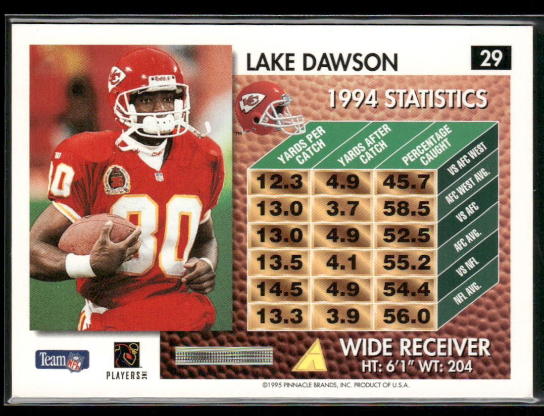 Lake Dawson 1995 Summit #29 Kansas City Chiefs