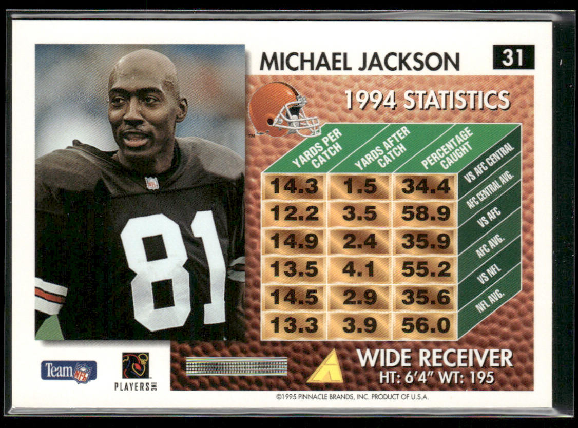 Michael Jackson 1995 Summit #31 Cleveland Browns