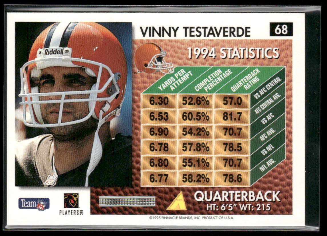 Vinny Testaverde 1995 Summit #68 Cleveland Browns