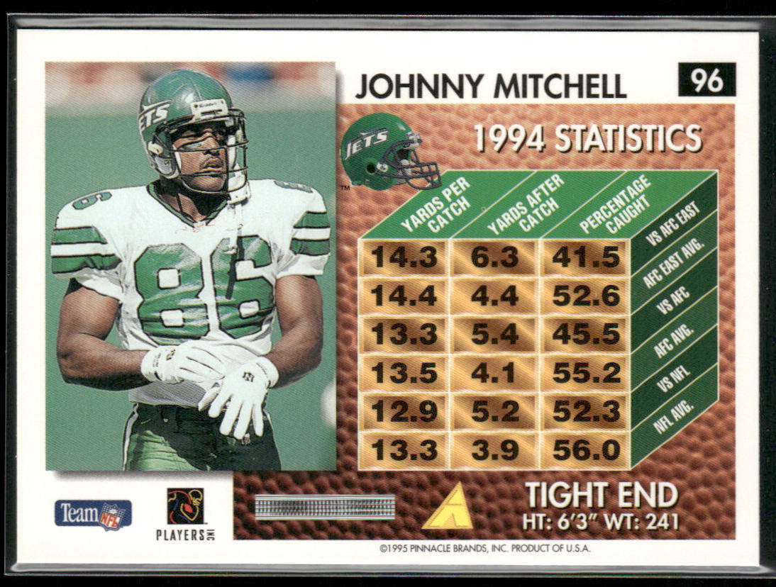 Johnny Mitchell 1995 Summit #96 New York Jets