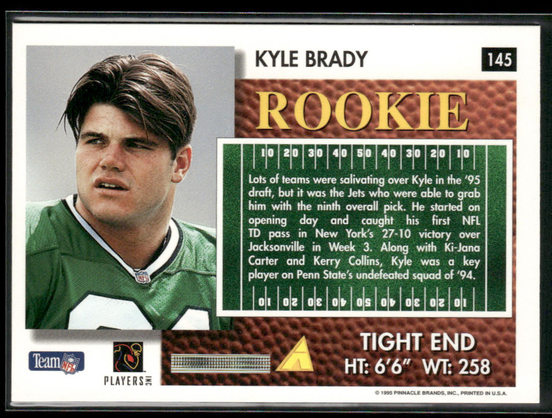 Kyle Brady 1995 Summit #145 RC New York Jets