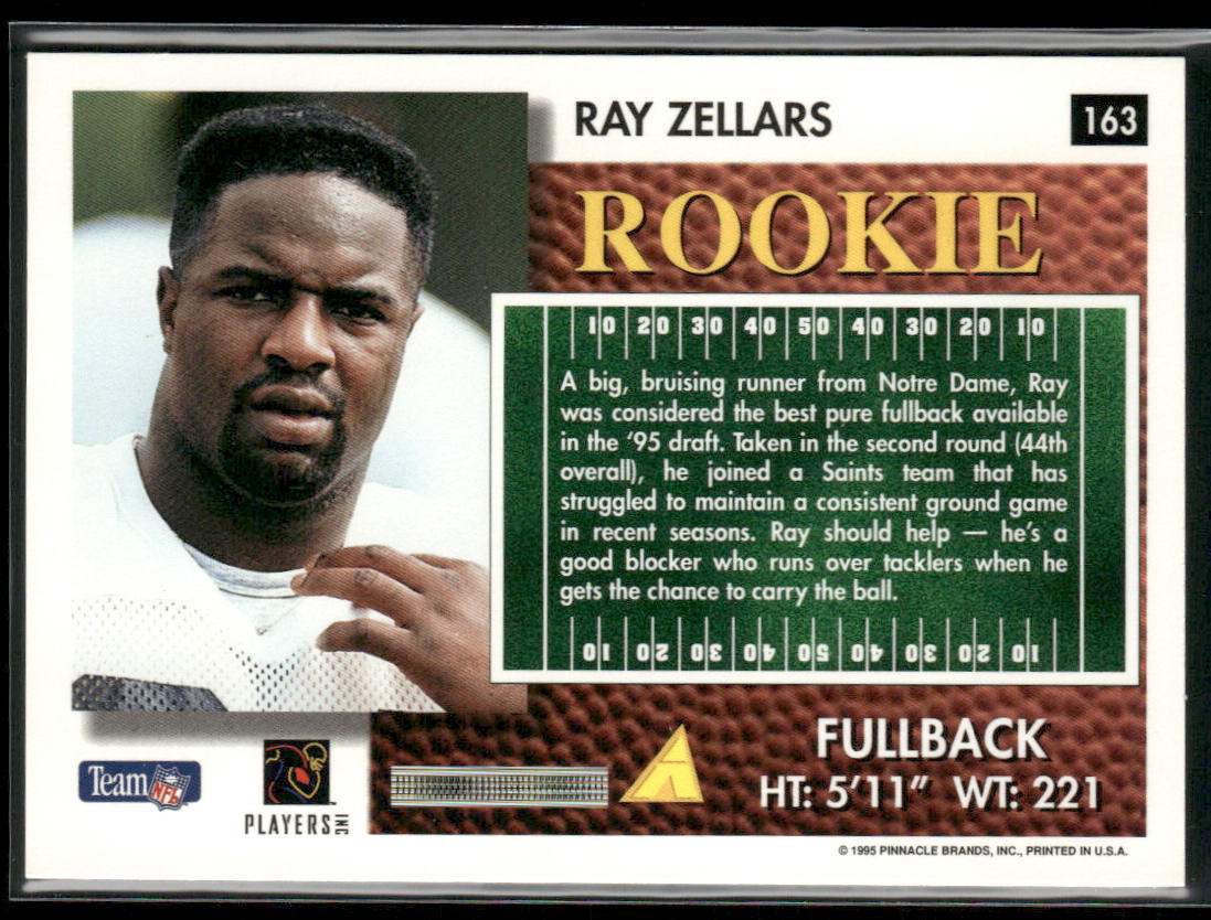 Ray Zellars 1995 Summit #163 RC New Orleans Saints