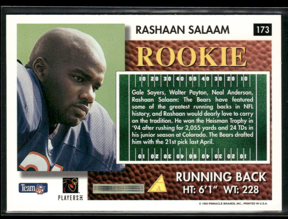 Rashaan Salaam 1995 Summit #173 RC Chicago Bears