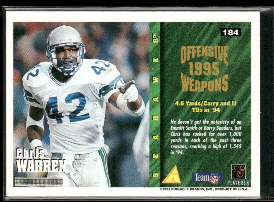 Chris Warren 1995 Summit #184 Seattle Seahawks