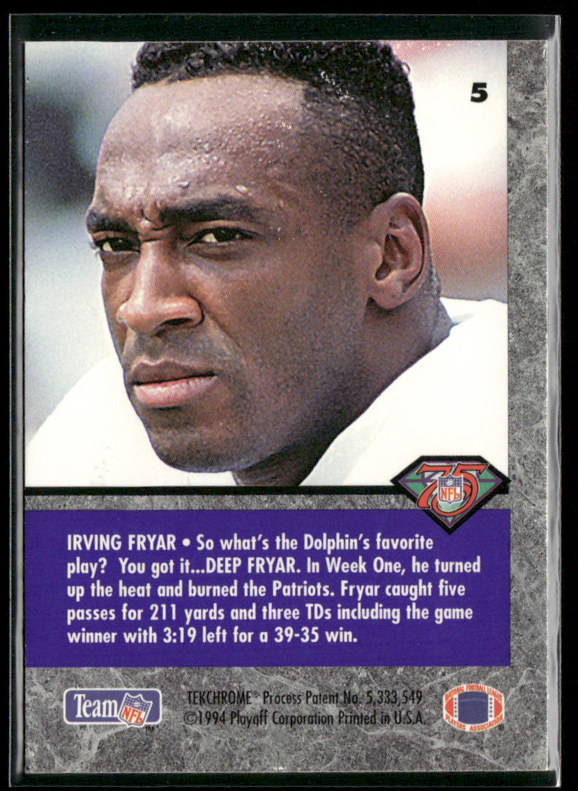 Irving Fryar 1994 Playoff Contenders #5 Miami Dolphins
