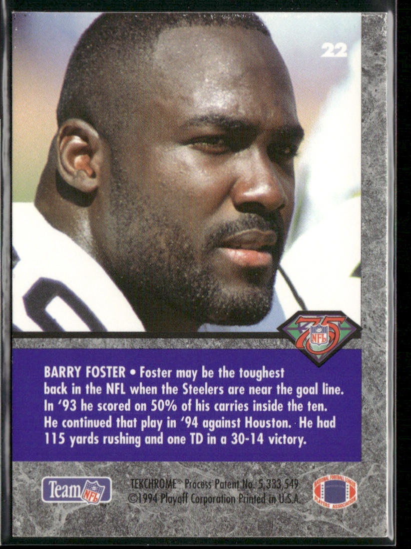 Barry Foster 1994 Playoff Contenders #22 Pittsburgh Steelers