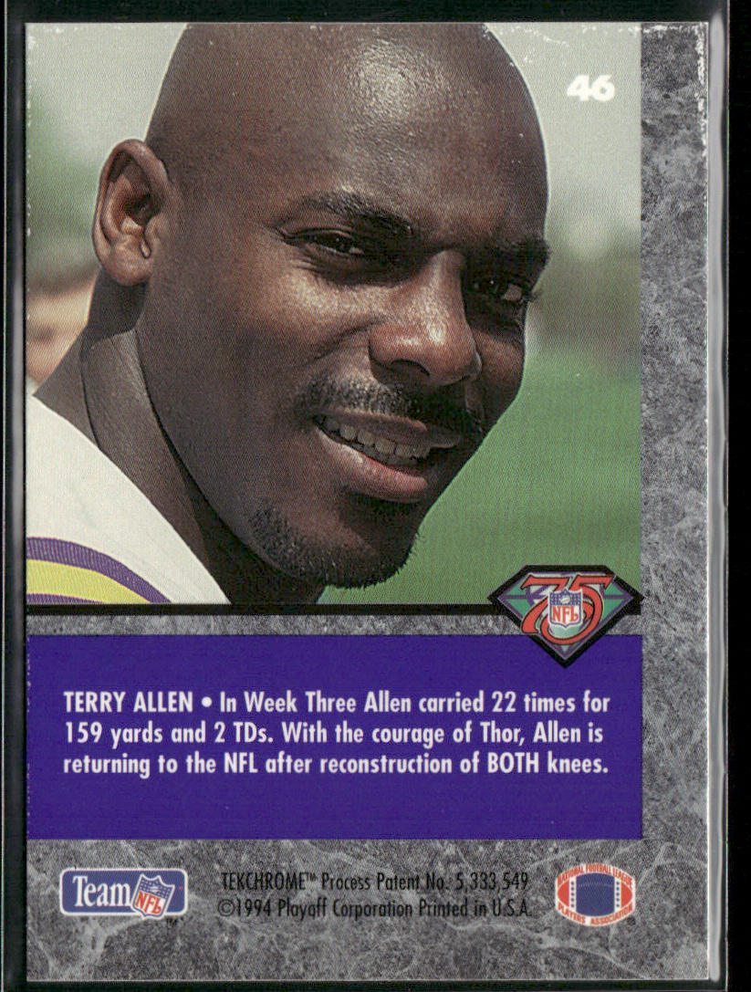 Terry Allen 1994 Playoff Contenders #46 Minnesota Vikings