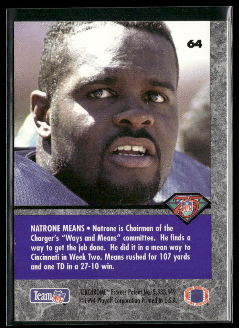 Natrone Means 1994 Playoff Contenders #64 San Diego Chargers