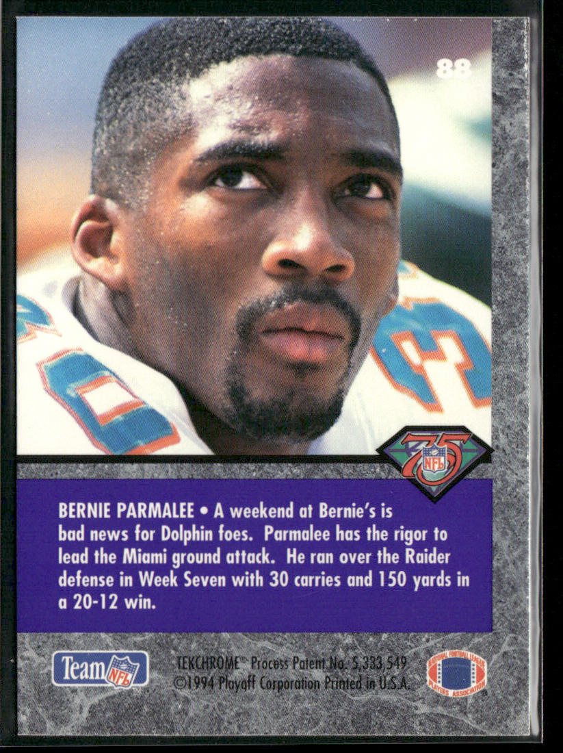 Bernie Parmalee 1994 Playoff Contenders #88 RC Miami Dolphins