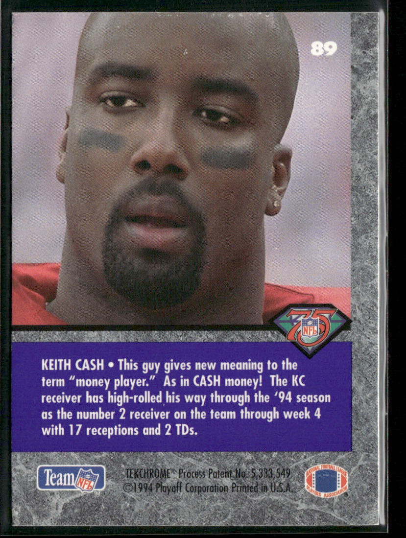 Keith Cash 1994 Playoff Contenders #89 Kansas City Chiefs