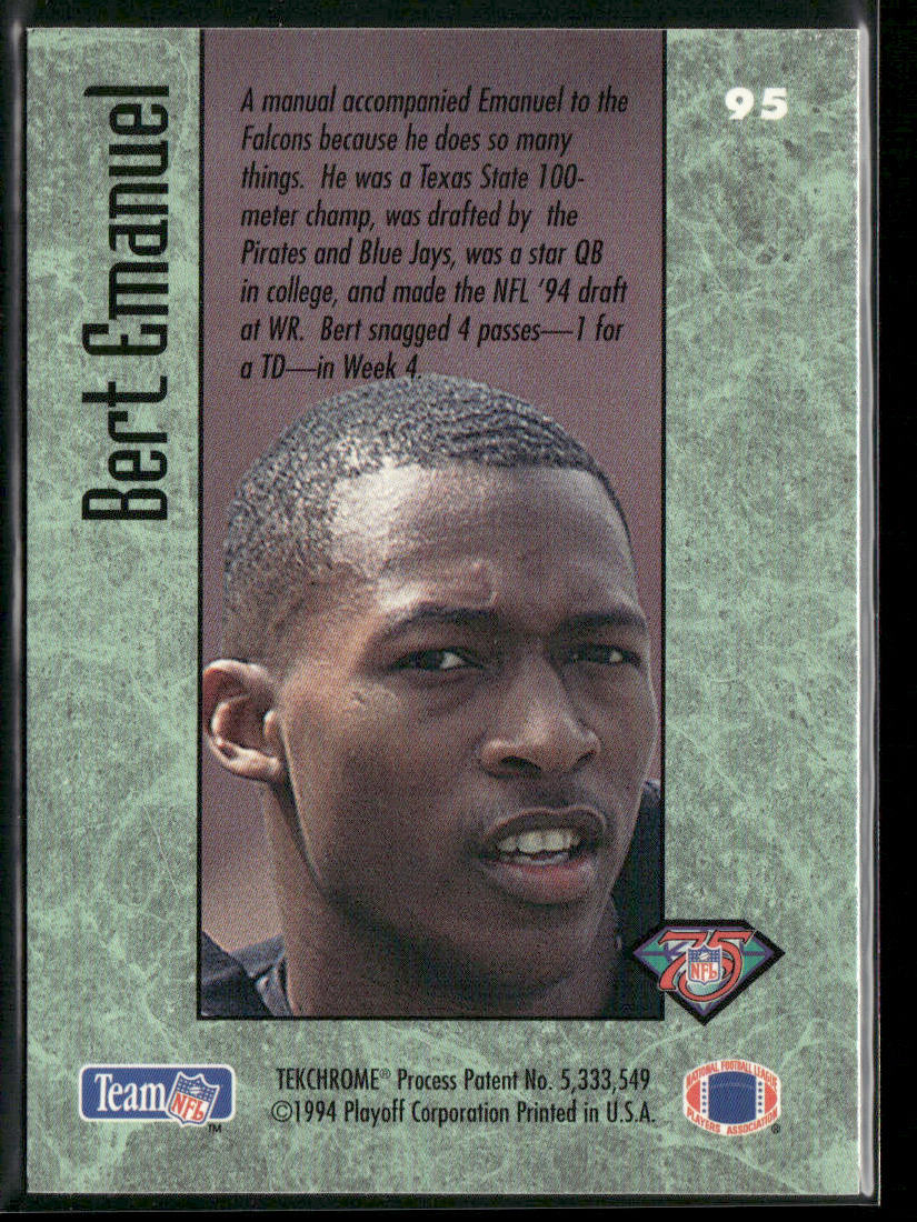 Bert Emanuel 1994 Playoff Contenders #95 RC Atlanta Falcons