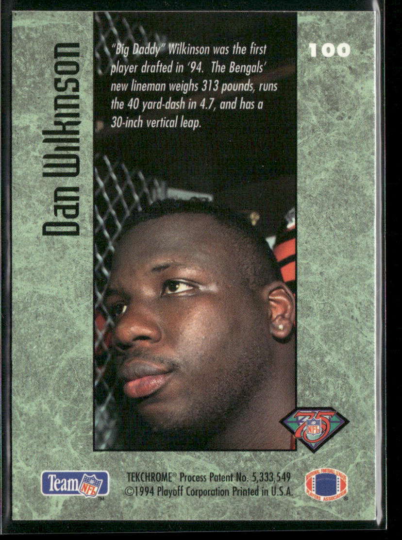 Dan Wilkinson 1994 Playoff Contenders #100 RC Cincinnati Bengals