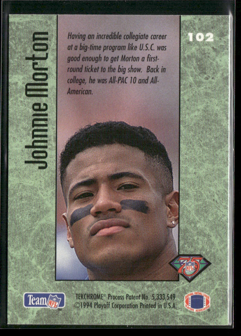 Johnnie Morton 1994 Playoff Contenders #102 RC Detroit Lions