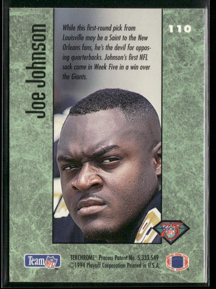 Joe Johnson 1994 Playoff Contenders #110 RC New Orleans Saints