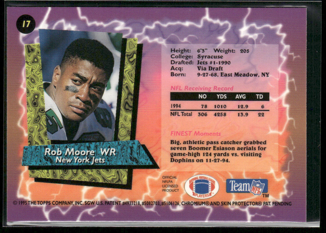 Rob Moore 1995 Finest #17 New York Jets