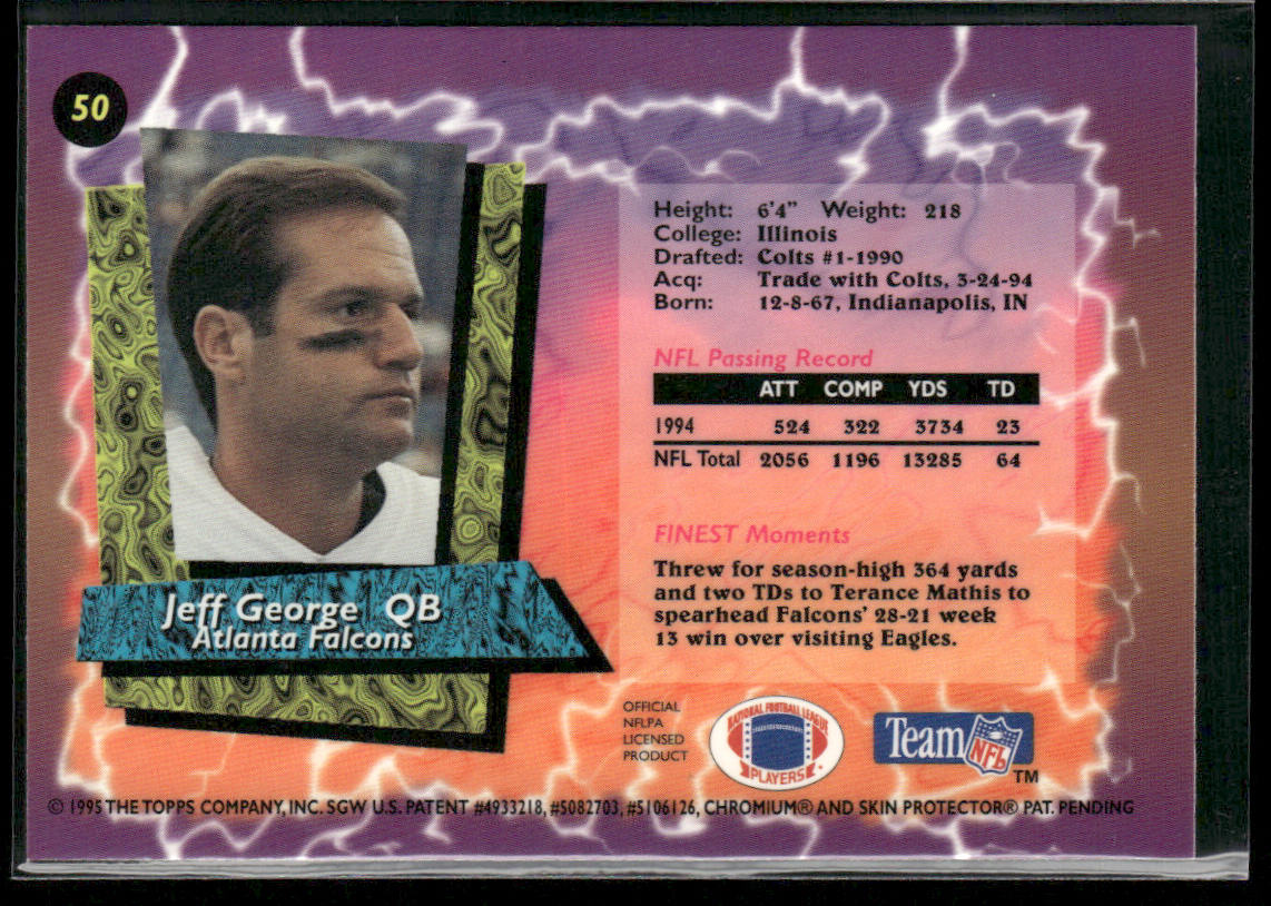 Jeff George 1995 Finest #50 Atlanta Falcons