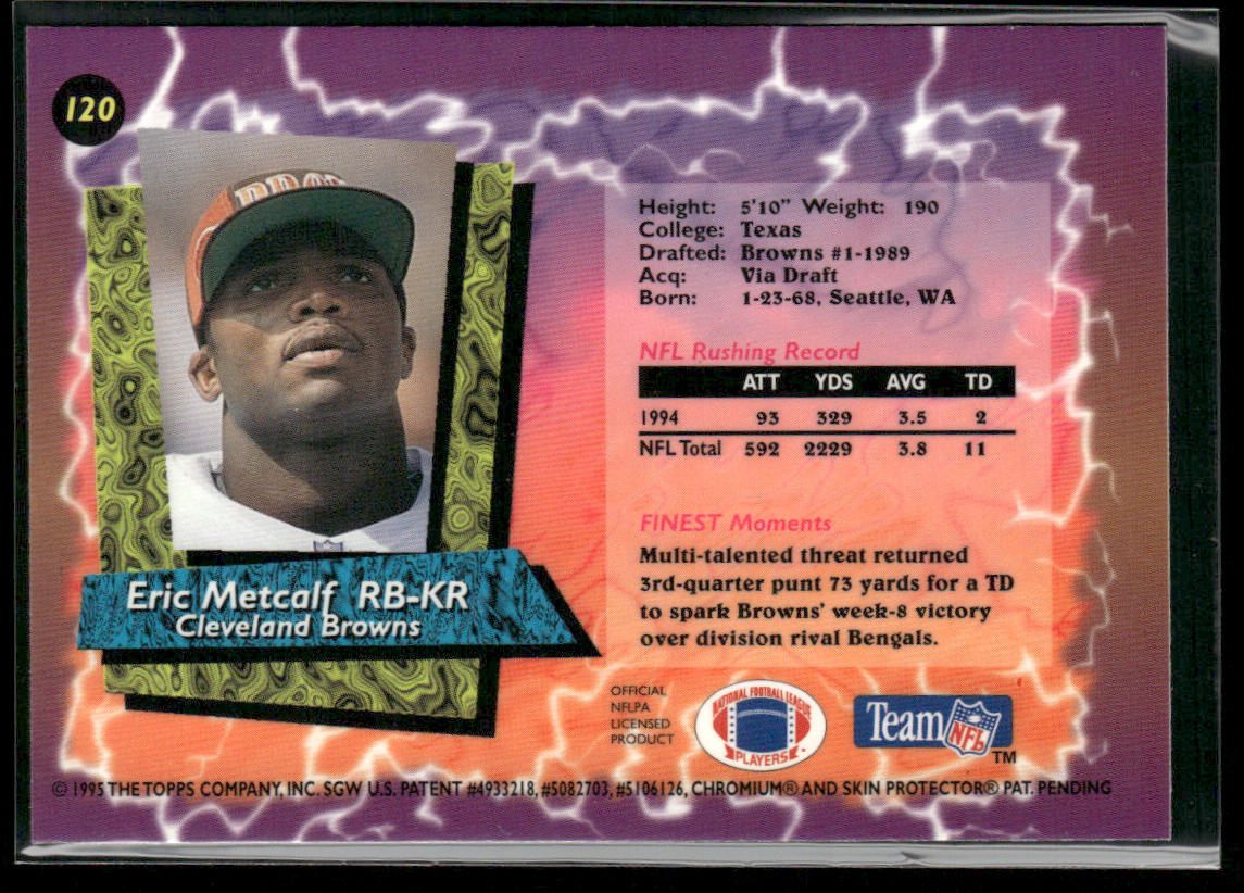 Eric Metcalf 1995 Finest #120 Cleveland Browns