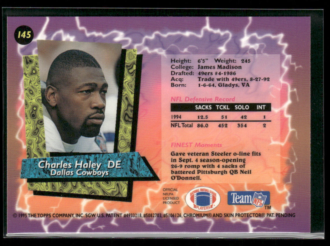 Charles Haley 1995 Finest #145 Dallas Cowboys