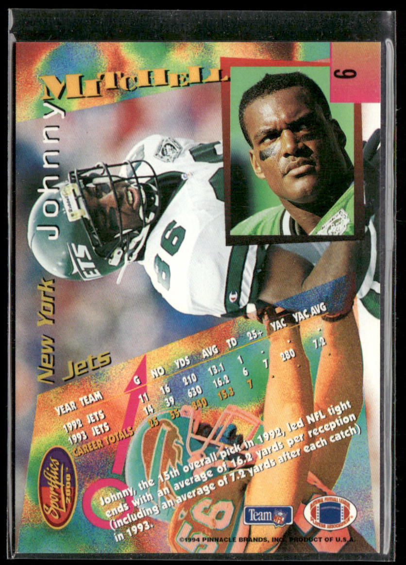 Johnny Mitchell 1994 Sportflics #6 New York Jets