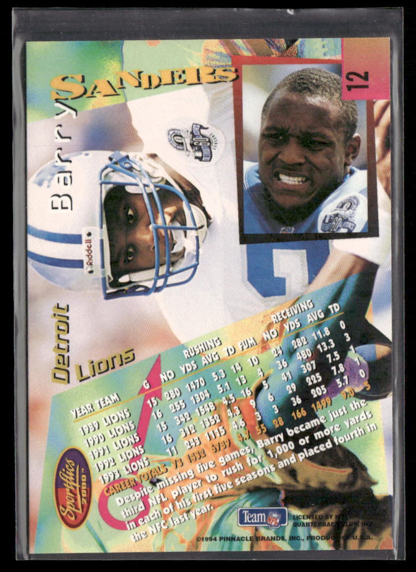 Barry Sanders 1994 Sportflics #12 Detroit Lions