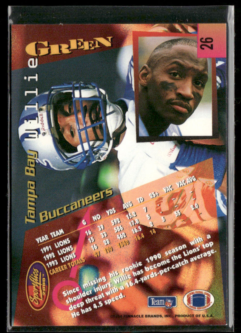 Willie Green 1994 Sportflics #26 Tampa Bay Buccaneers