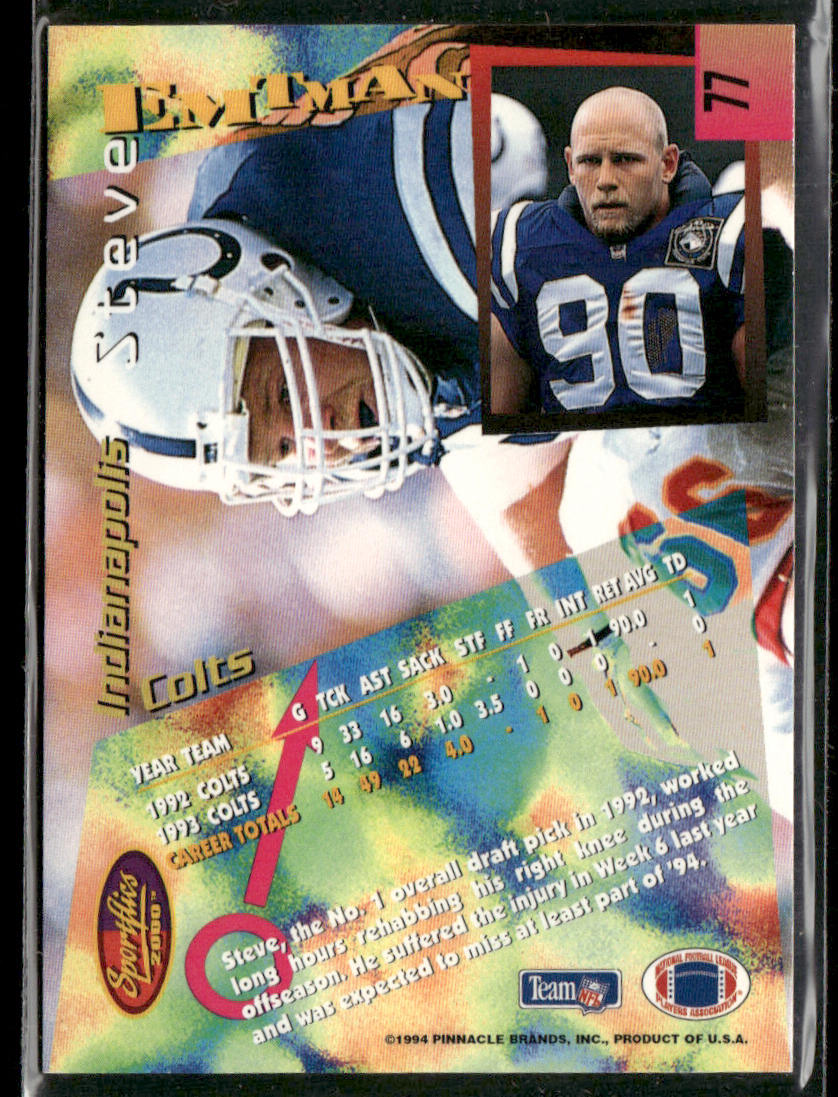 Steve Emtman 1994 Sportflics #77 Indianapolis Colts