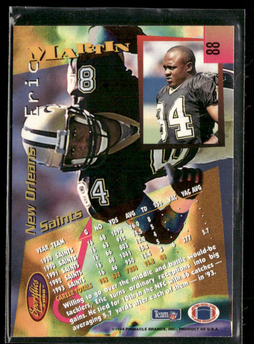 Eric Martin 1994 Sportflics #88 New Orleans Saints