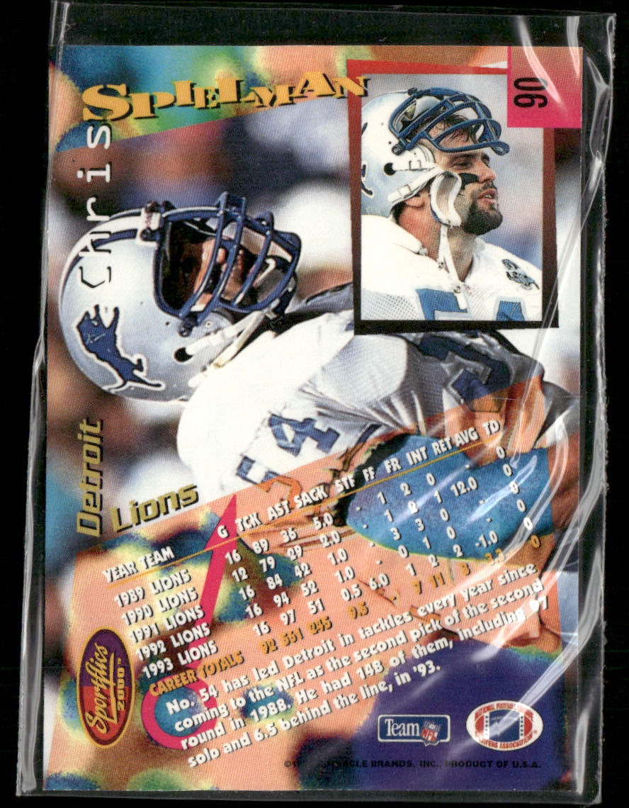 Chris Spielman 1994 Sportflics #90 Detroit Lions