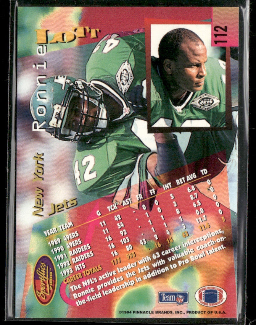 Ronnie Lott 1994 Sportflics #112 New York Jets