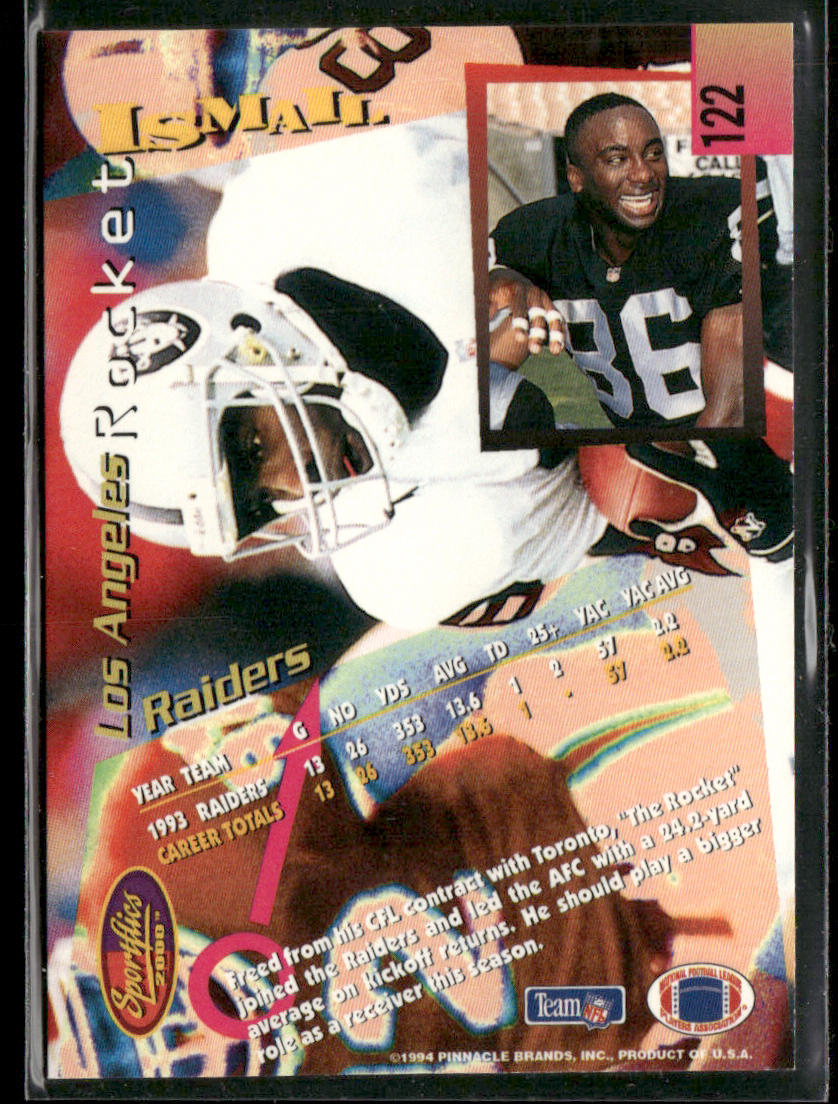Rocket Ismail 1994 Sportflics #122 Los Angeles Raiders