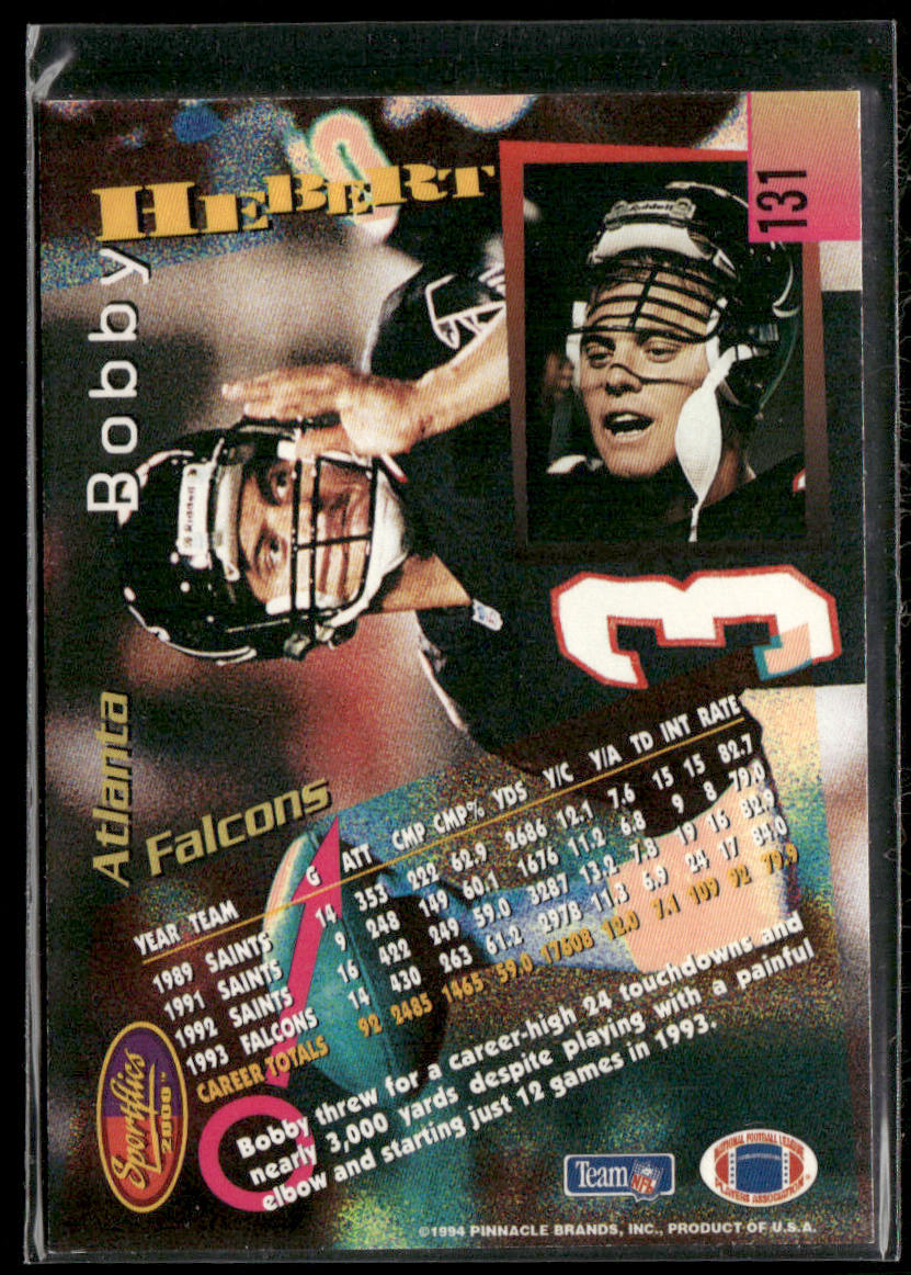 Bobby Hebert 1994 Sportflics #131 Atlanta Falcons