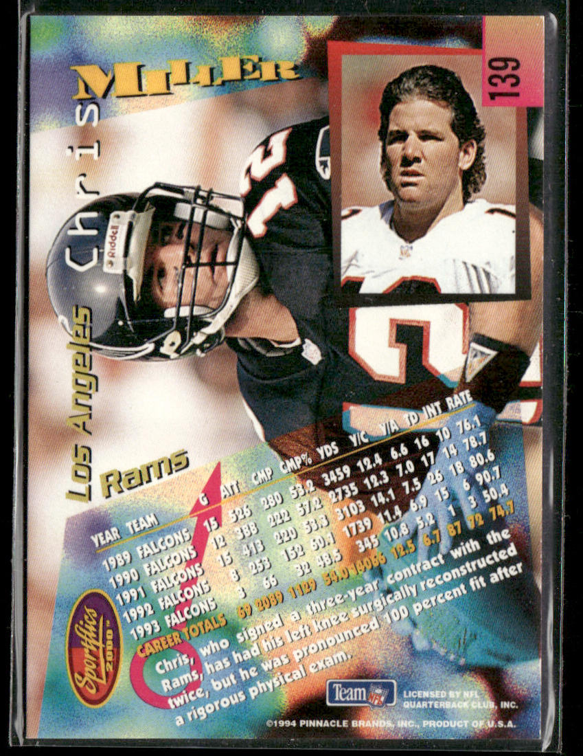 Chris Miller 1994 Sportflics #139 Los Angeles Rams