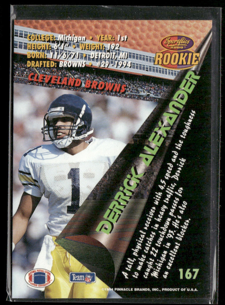 Derrick Alexander 1994 Sportflics #167 RC Cleveland Browns