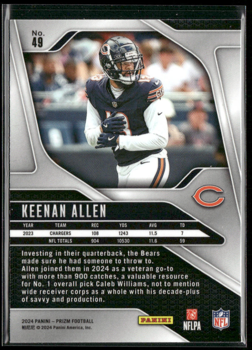 Keenan Allen 2024 Panini Prizm #49 Chicago Bears